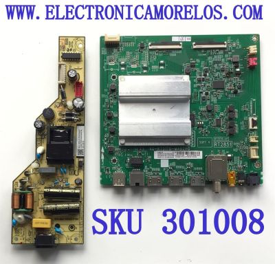KIT DE TARJETAS PARA TV TCL / MAIN 08-CS55TML-LC470AA / 40-RT51T6-MAB2HG / 08-RT51T20-MA200AA / V8-R8551T02-LF1V453 / FUENTE 08-L12CLJ1-PW200AA / 40-L12CH4-PWF1CG / 20210918 / DISPLAY ST5461D09-1 VER.2.1 / MODELO 55S434